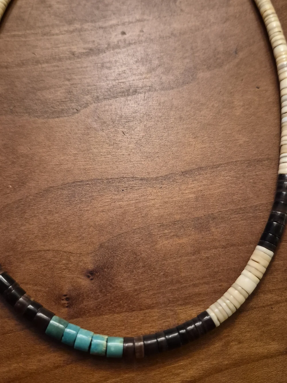 Puka Shell Turquoise and Brown Beaded Necklaces - Picture 7 of 13